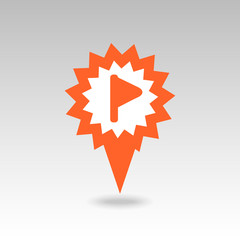 Flag pin map icon. Map pointer. Map markers