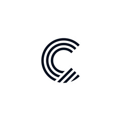 initial letter C shape inspiration with abstract lines and shapes. icons for business, luxury,...