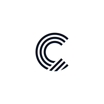 initial letter C shape inspiration with abstract lines and shapes. icons for business, luxury, elegant and simple.