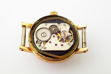 Clock mechanism for women's watches macro