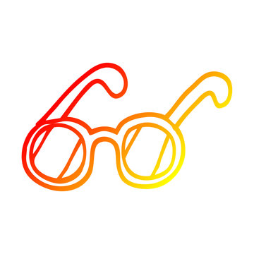 recommend clip art: warm gradient line drawing cartoon spectacles