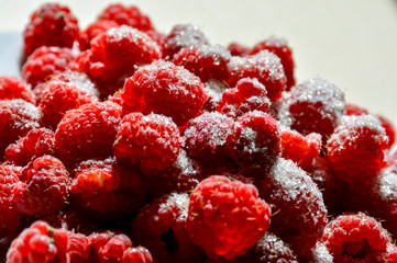 Raspberry with sugar