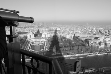 Fototapeta na wymiar view from top of Eiffel tower 