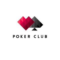 Vector logo design template. Abstract icon for poker game.