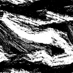 Black and white grunge texture. Monochrome gloomy background. The dirty spot is abstract. Spilled ink. Chaotic futuristic surface.