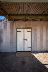 door to an old country hall
