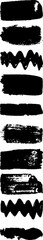 Grunge brush vector. Abstract black spots on white background. Templates, blanks for printing.