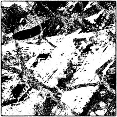Naklejka premium Grunge is black and white. Worn dark monochrome background. The texture of the old destroyed surface. Vector pattern of cracks and chips.