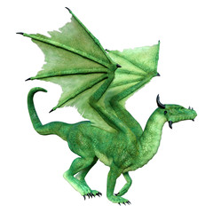 Obraz premium 3D Rendering Fairy Tale Dragon on White