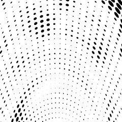 Abstract halftone wave dotted background.