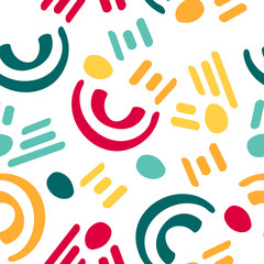 Abstract seamless pattern with graphyc elements, modern abstract shapes.  Geometric wallpaper for business brochure,  cover design.