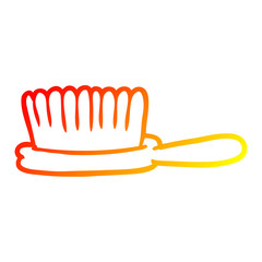 warm gradient line drawing hairbrush