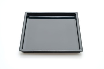 black plate or tray