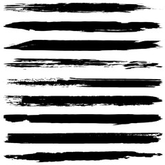 Grunge brush vector. Abstract black spots on white background.