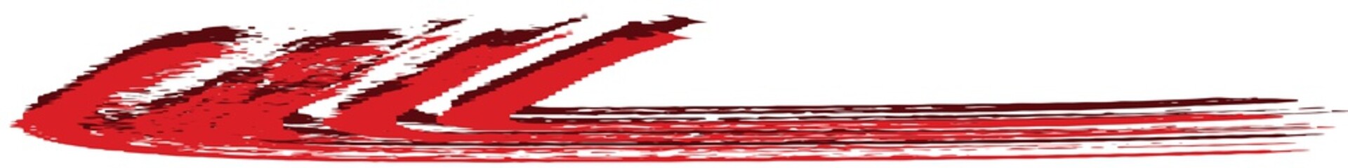 Vector grunge style brush. The paint stroke on white background. Abstract line. The ink spot.