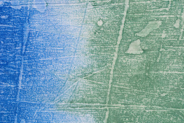blue and green painted textile background