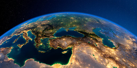 Detailed Earth. Turkey. Middle East countries - 276329238