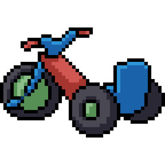 Fototapeta premium vector pixel art baby bike