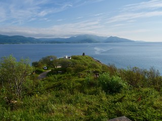 Evenes, view to fjord, North of Norway in summer