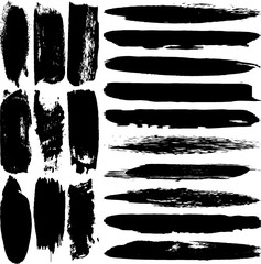 Set of vector grunge brushes in style.