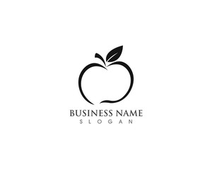 Apple black logo template vector
