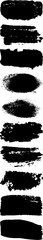 Grunge brush vector. Abstract black spots on white background. Templates, blanks for printing.