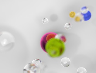 abstract glass sphere, 3d illustration