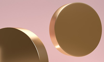 Minimalist abstract background, primitive geometrical figures, pastel colors, 3D render.