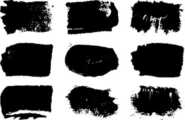 Fototapeta premium Collection of vector grunge style brushes.