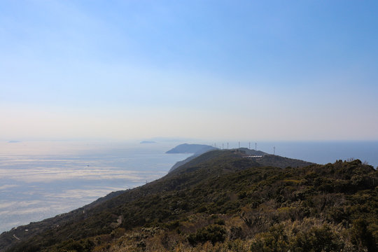 佐田岬半島の全景（愛媛県）,sada cape,garanyama,ehime,japan