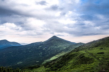 Road to Hoverla mountain