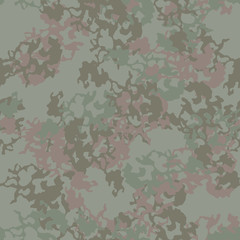 Forest camouflage of various shades of green and brown colors