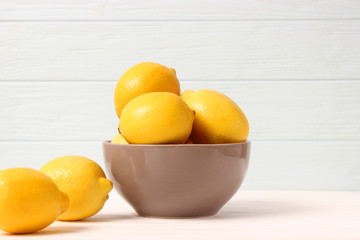 lemons on a colored background.