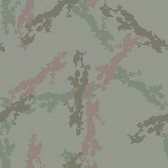 Forest camouflage of various shades of green and brown colors