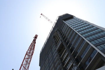 Fototapeta premium 建設中のマンション