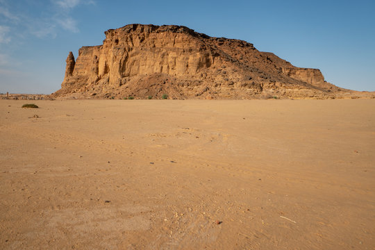 The top of Jebel Berkal is a perfect spot to see the Nubian Pyramids (from where the picture is taken)