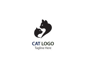 Cat logo vector illustration template