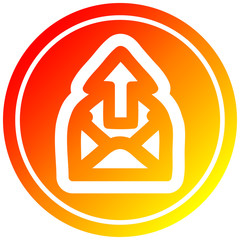 send email circular in hot gradient spectrum