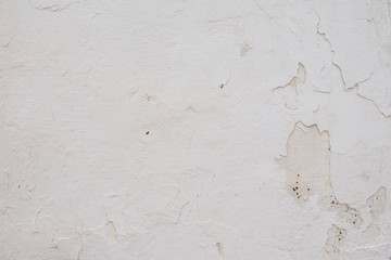 White wall of plaster.