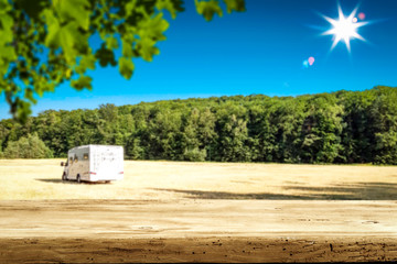 Desk of free space and summer time 