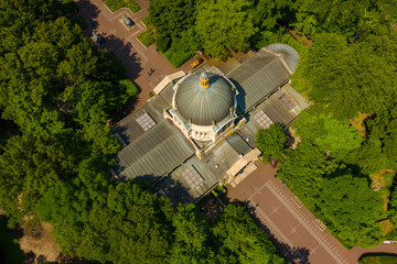 Aerial drone photo of the Bronx Zoo New York