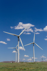 Group of wind generators in the steppes of Kazakhstan