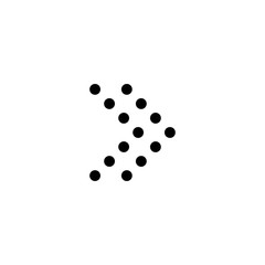 Arrow. Arrow black icon. Arrow vector icon. Cursor icon. Cursor in dots design. Cursor