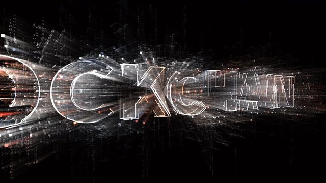 4k Blockchain tag cloud.Cripto currency bitcoin.The Matrix style binary computer code,changing from zero to one digits,Global internet worldwide.abstract future tech background.