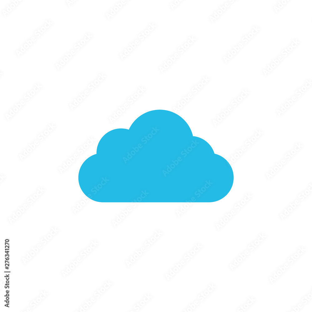 Wall mural Cloud. Cloud blue icon isolated on white background. Cloud vector icon