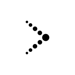 Arrow. Arrow black icon. Arrow vector icon. Cursor icon. Cursor in dots design. Cursor