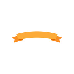 Ribbon Banner. Ribbon Banner vector icon. Ribbon Banner orange color isolated on white background