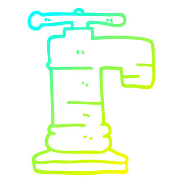 recommend clip art: cold gradient line drawing cartoon faucet