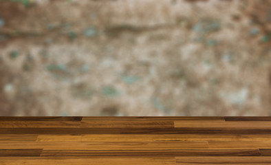 blank wooden table. Flooring. Texture of an old colored board with saggy paint. Mockup. Background