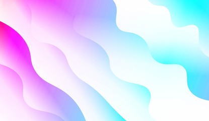 Template Background With Wave Geometric Shape. Design For Cover Page, Poster, Banner Of Websites. Vector Illustration with Color Gradient.
